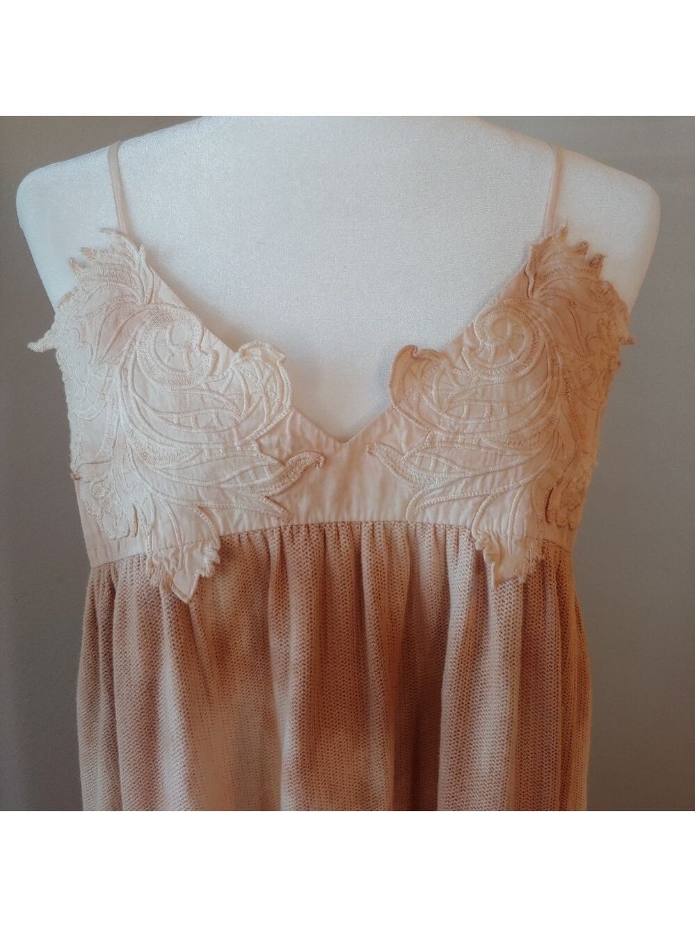 ZARA Maxi Summer Tie Dye Strap Dress Tan and Peach Women's Medium, NWT - Picture 8 of 17